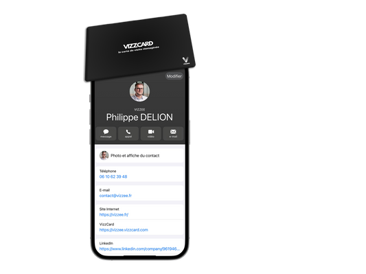 Votre carte visite digitale nfc connectée à Troyes 03 : VizzCard