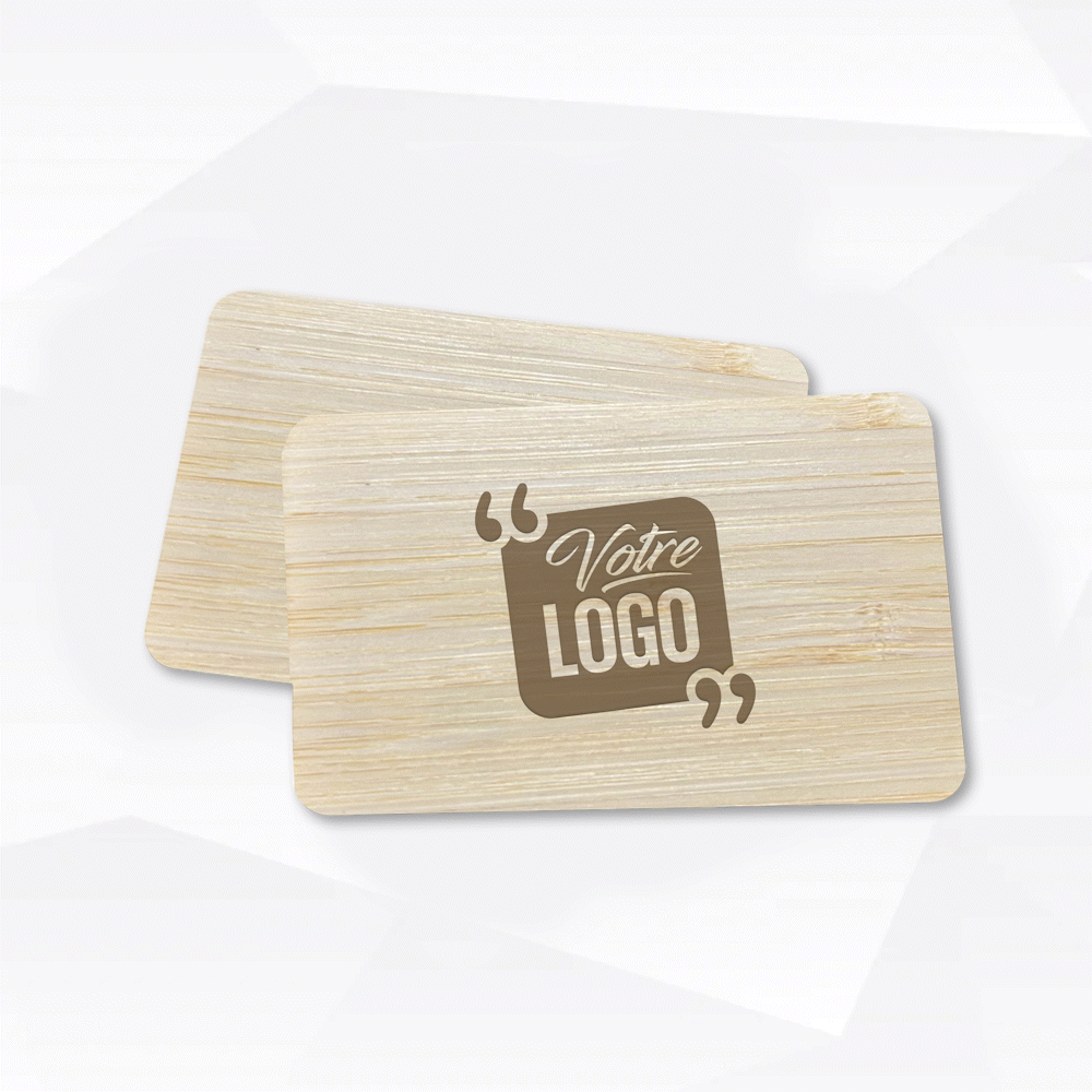Porte-cartes De Visite En Bambou Naturel - Présentoir Bureau élégant - Design Ouvert - 10x5.8x5.8 Cm
