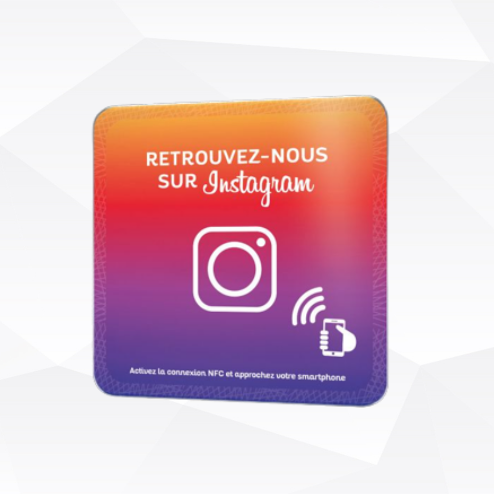 Plaques sans contact Instagram