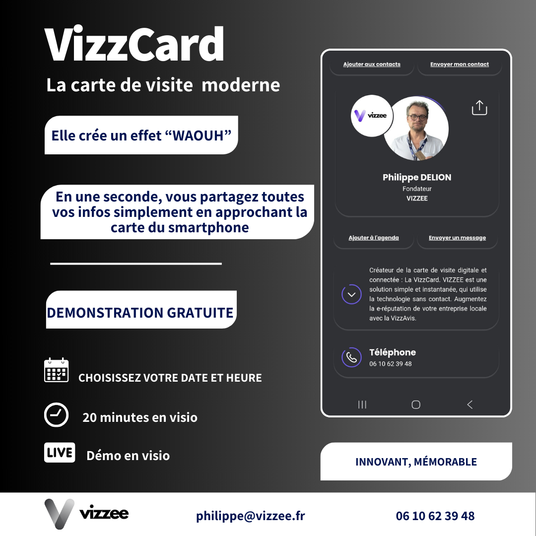 Carte de visite digitale moderne nfc