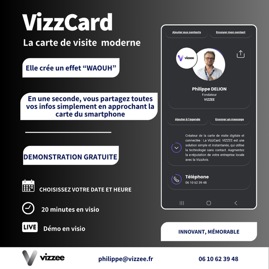 Carte de visite digitale moderne nfc