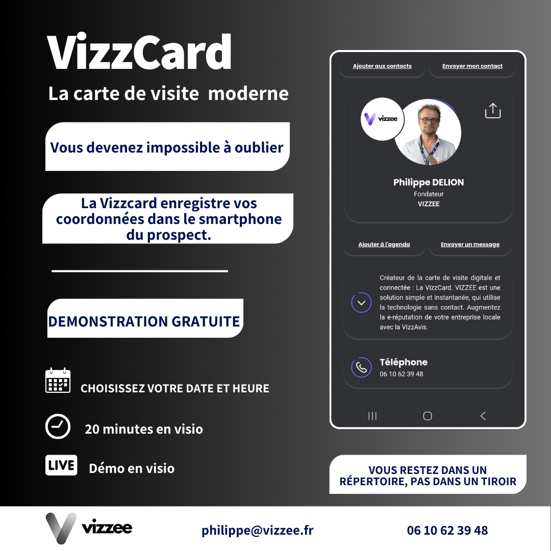 Carte de visite moderne nfc